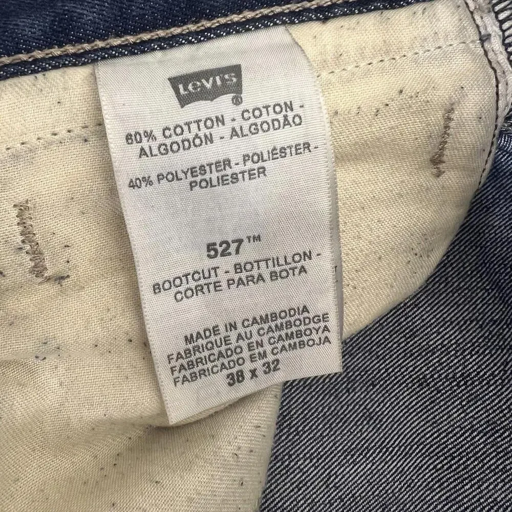 Levi's 527 Bootcut Jeans Men's 38x32 Medium Wash‎ Western Rancher EUC